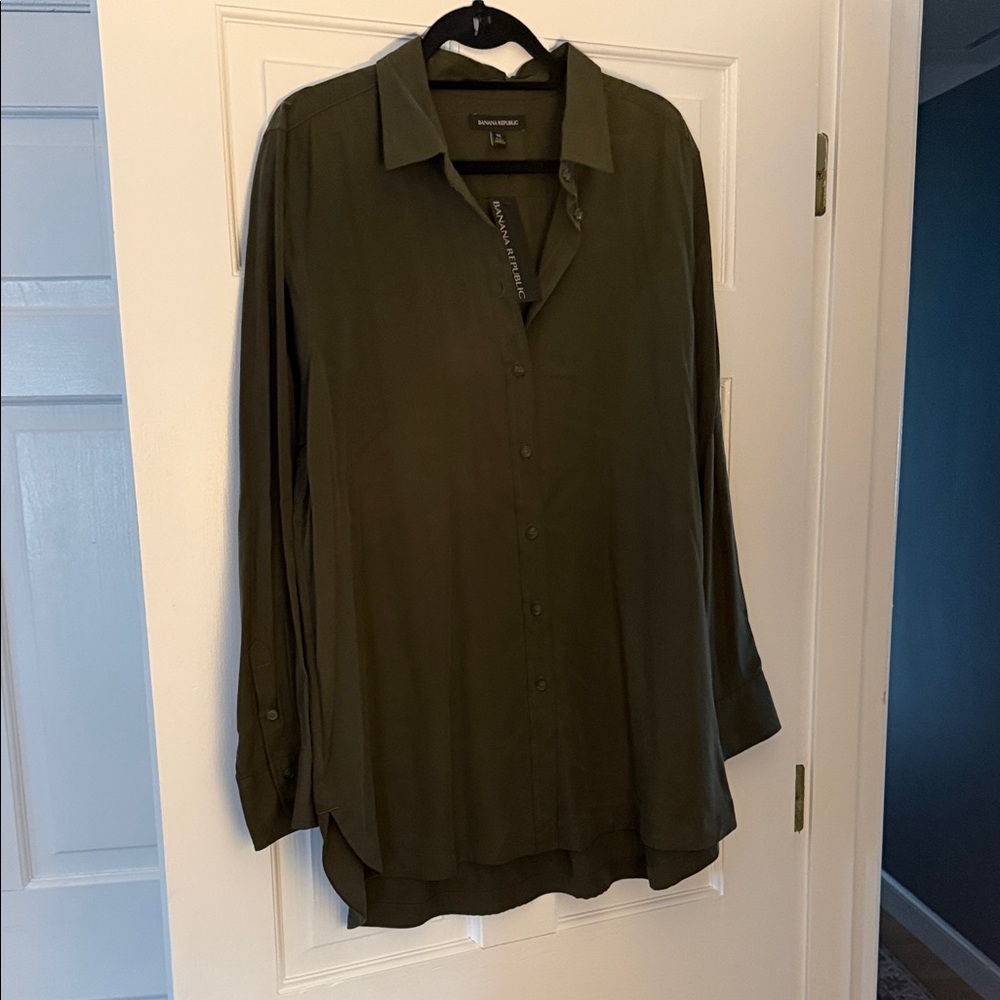 Banana Republic Olive Green Dress Shirt